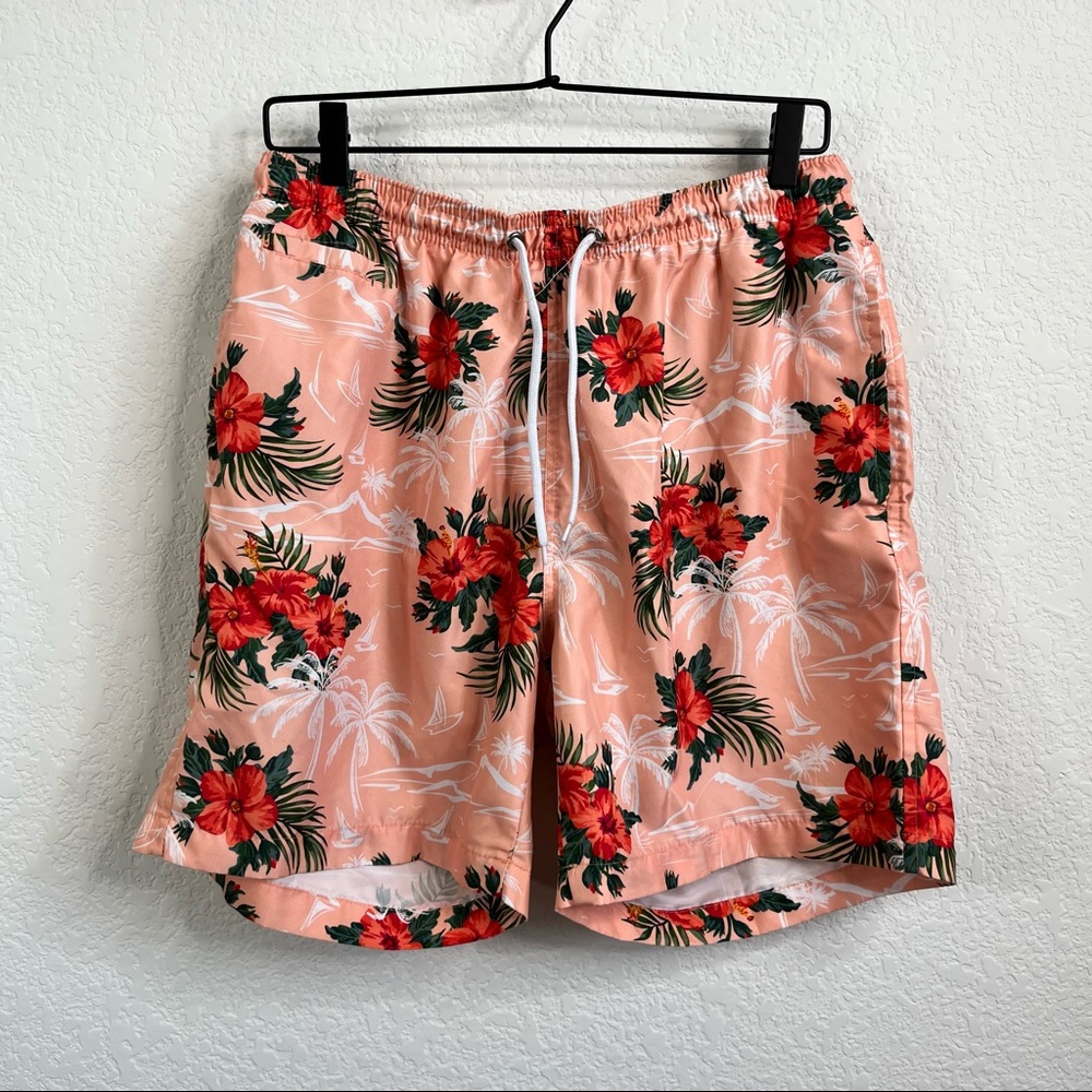 TRUNKS SURF & SWIM CO. Men's Sano Floral Print Swim Trunks
